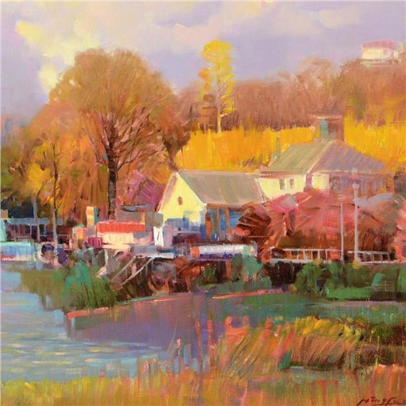 Summer House Dock by Ming Feng