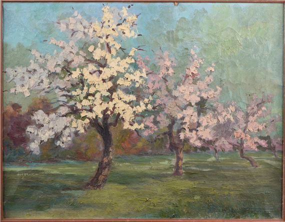 Verger en fleurs à Lisieux by Pierre Martin Gueret