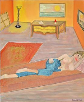 Nu dans le salon - Yves Auguste