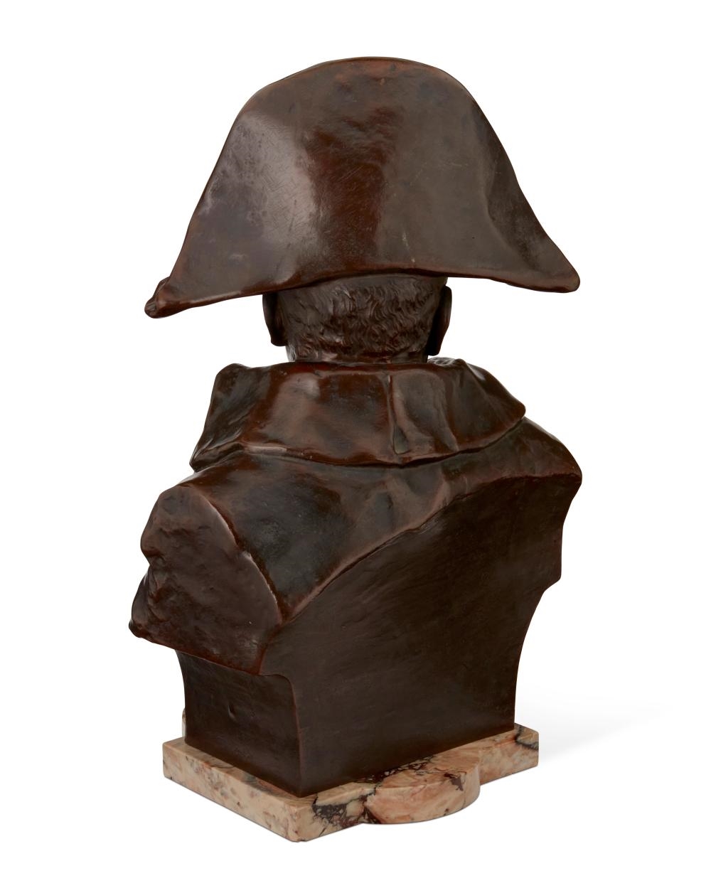 Artwork by Renzo Colombo, Bust of Napoleon as general, Made of Brown patinated bronze on a marble base