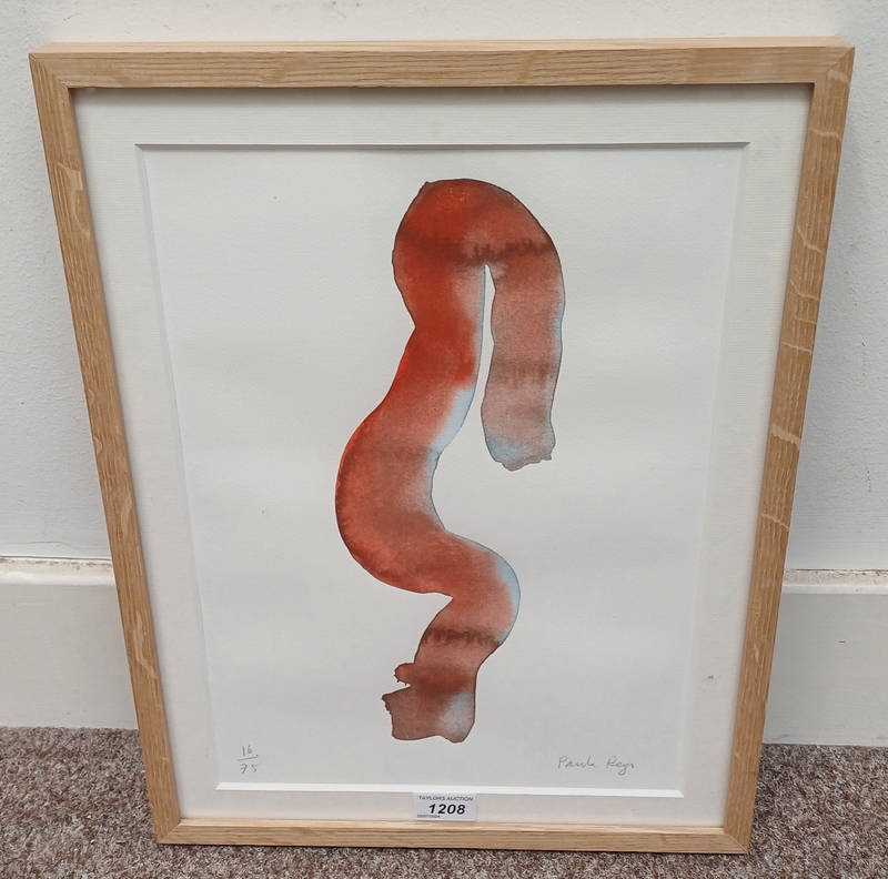 Artwork by Paula Rego, Paula rego 'pregnant one' signed in pencil framed print 116/175 39 cm x 28 cm, Made of print