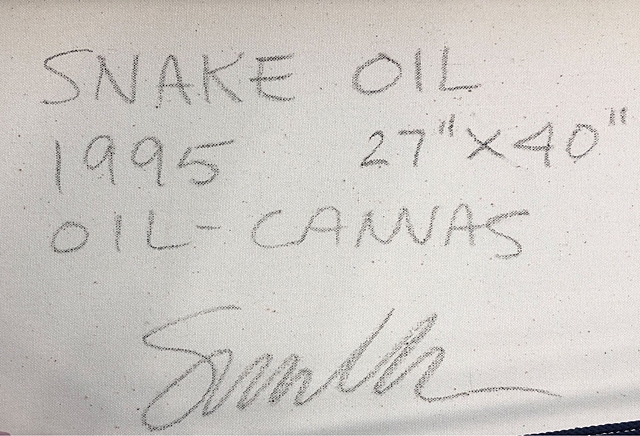 Artwork by Steve Smulka, Snake Oil, Made of oil on canvas