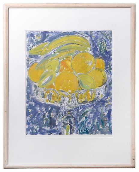 Fruits in a Compotiere by Leonard McComb, dated 1989