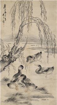 BIRD UNDER A WILLOW - Yang Liang