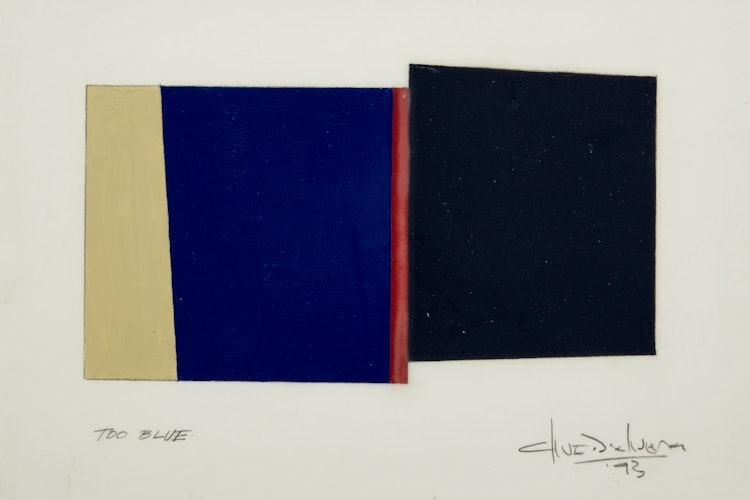 Artwork by Clive D´Oliveira, Too Blue; Up & Down; Raw Umberage; Anda, Made of four mixed media on paper