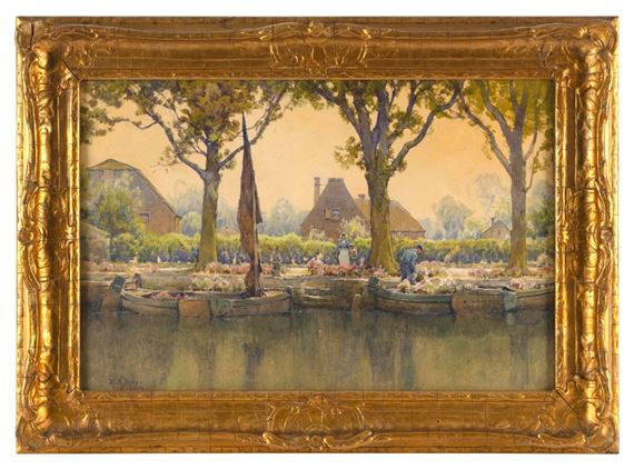 Riverside flower market by Hezekiah Anthony Dyer