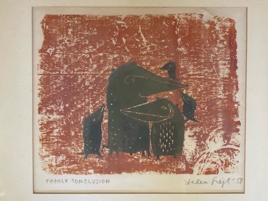 Artwork by Helen Siegl, Helen Siegl. 2 Woodblock Prints, Made of woodblock prints