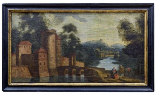 Die Heilige Familie bei der Rast auf der Flucht nach Ägypten, Süddeutschland, 18. Jh