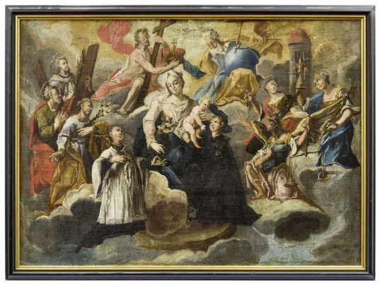 Krönung Mariens durch die Dreifaltigkeit, Süddeutschland, 18./19. Jh