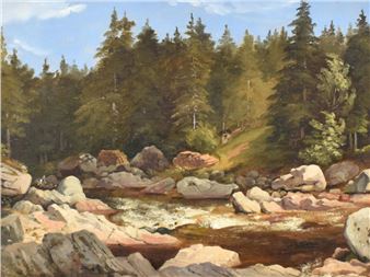 Herdtle, Hermann; Schwarzwaldlandschaft "bei Schönmünzach - Hermann Herdtle