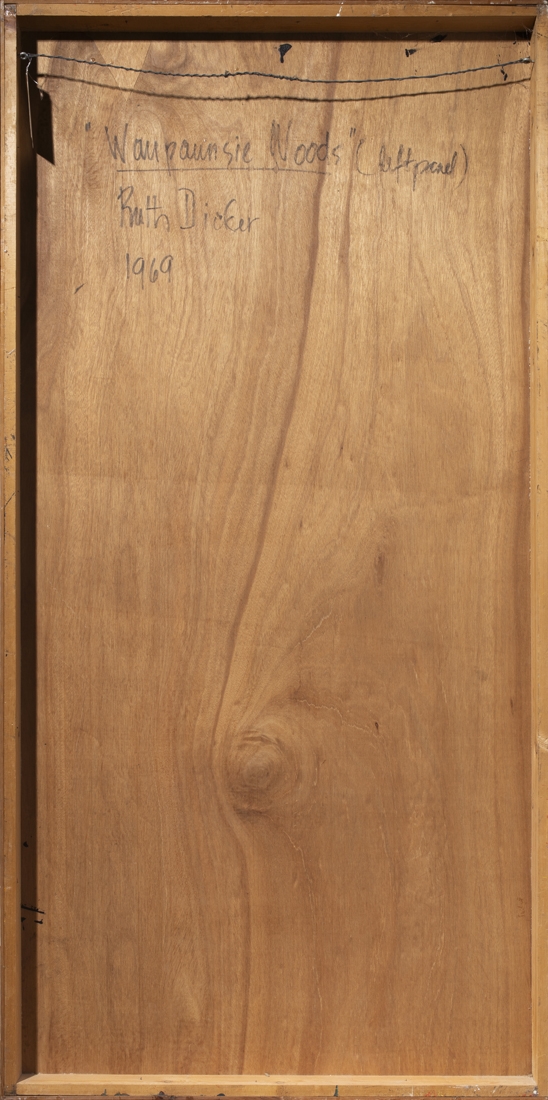 Artwork by Ruth Dicker, Waupaunsie Woods,