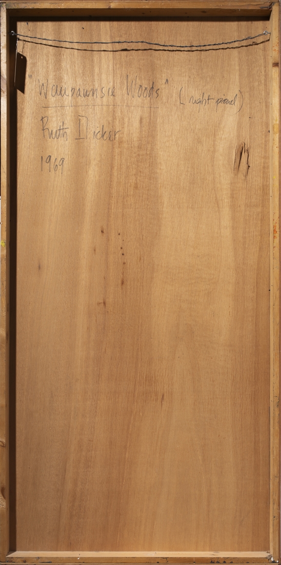 Artwork by Ruth Dicker, Waupaunsie Woods,