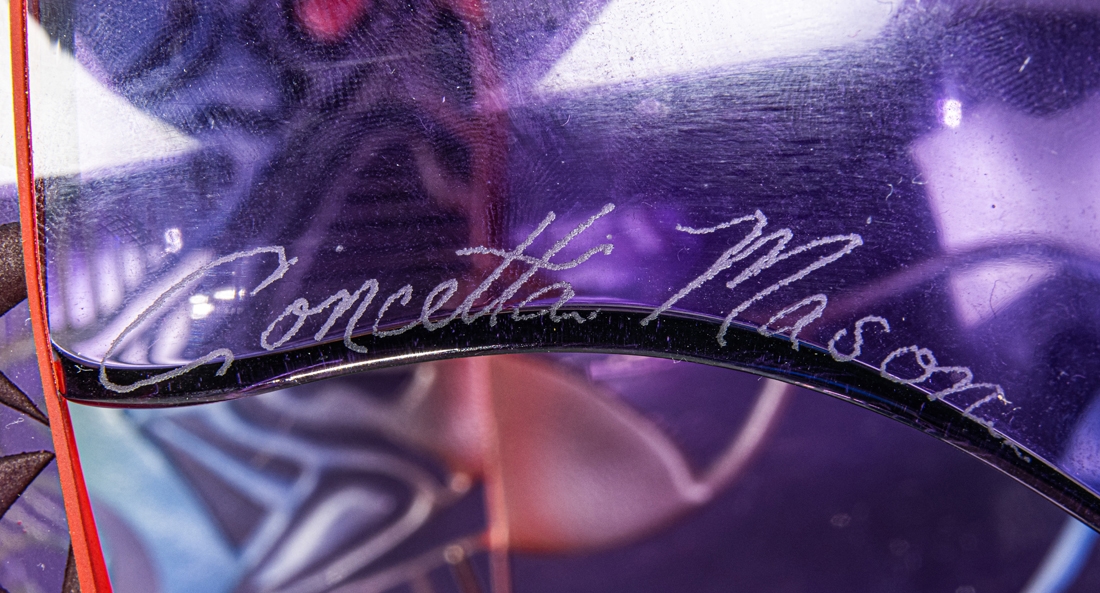 Artwork by Concetta Mason, A Concetta Mason glass Wild Seed vase on pedestal, Made of pedestal