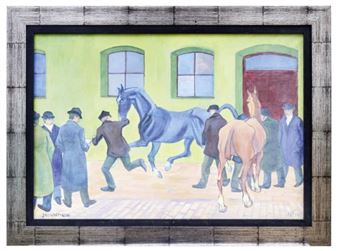 Huzella, Pal (Attrib.): Pferdemarkt in Jász-Nagykun - Pál Huzella