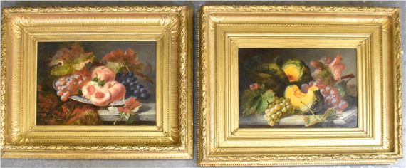 1820-1875); a pair of oils on canvas - Anthelme-Eugene Grobon