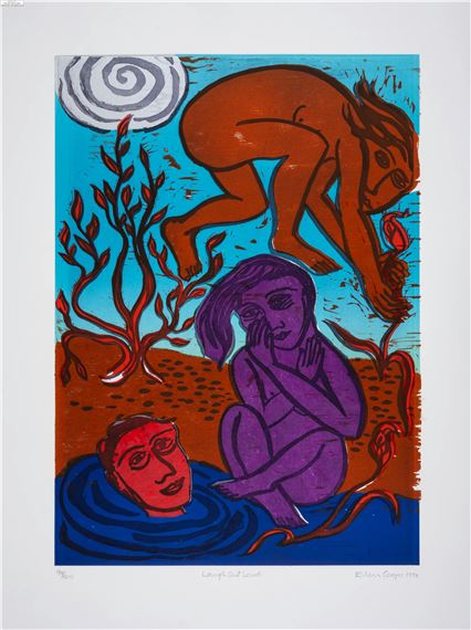 Eileen Cooper (b.1953) Laugh Out Loud, from Twelve Artists: The Royal College of Art Centenary Portfolio 1996 by Eileen Cooper, 1996