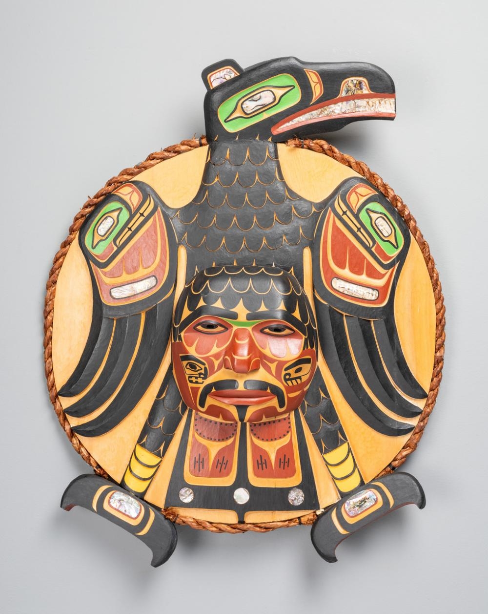 Artwork by Ned Matilpi, Ned Matilpi,, Made of carved and polychromed