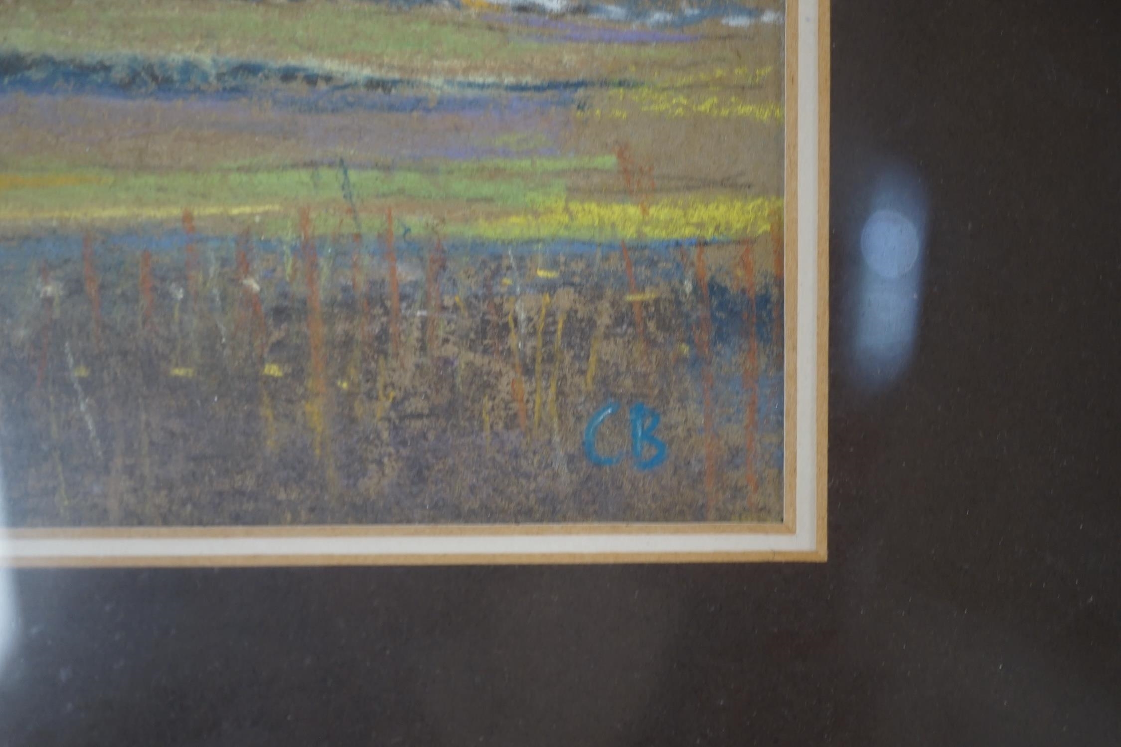 Artwork by Colin Douglas Buchanan, Colin Douglas Buchanan, pastel, 'Lewes, a view from the south', initialled, 23 x 38cm. Condition, Made of pastel