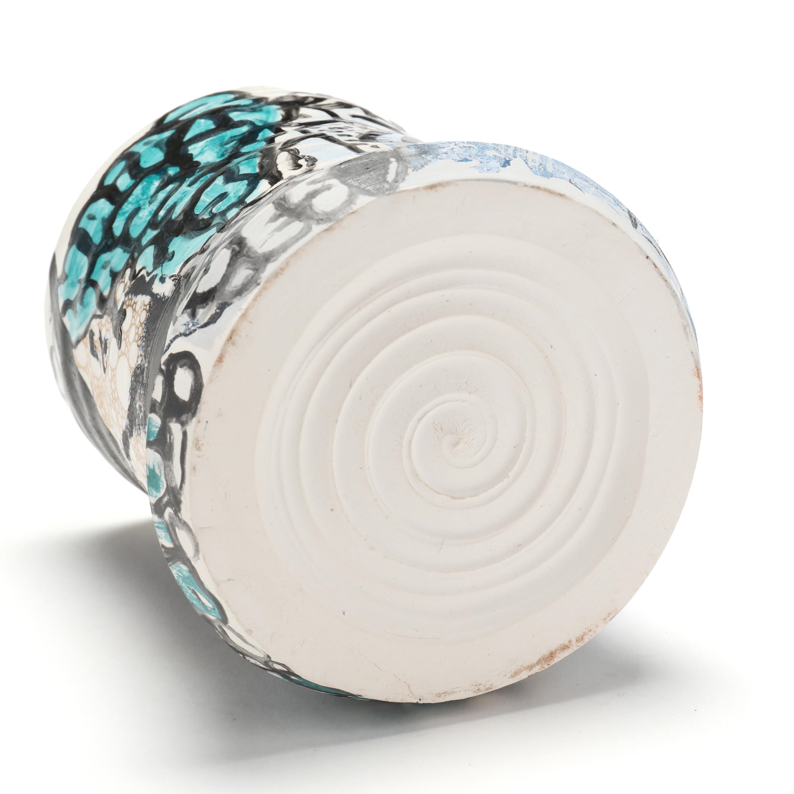 Artwork by Roberto Lugo, Graffiti Pottery Mug, Made of gilt, polychrome