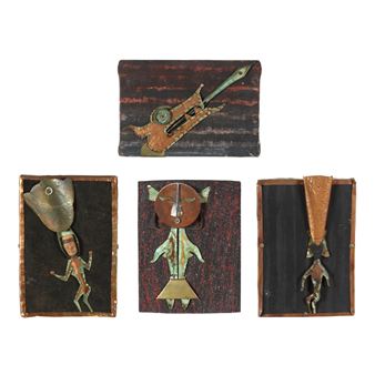 Four Mid-Century Wall Hangings - Ken Beldin (mexico, 20th Century)