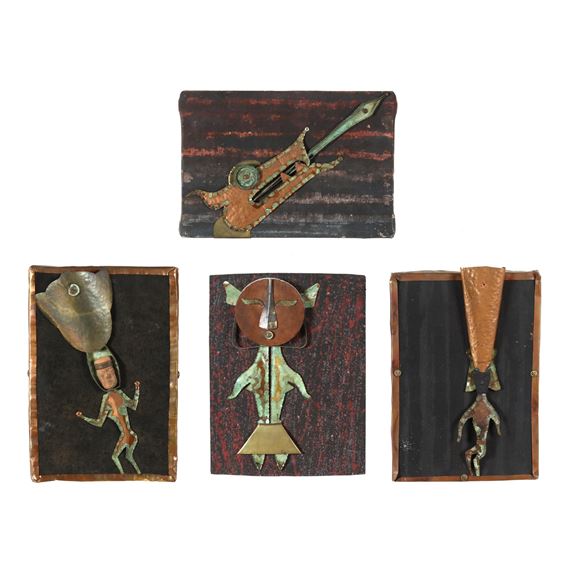 Four Mid-Century Wall Hangings - Ken Beldin (mexico, 20th Century)