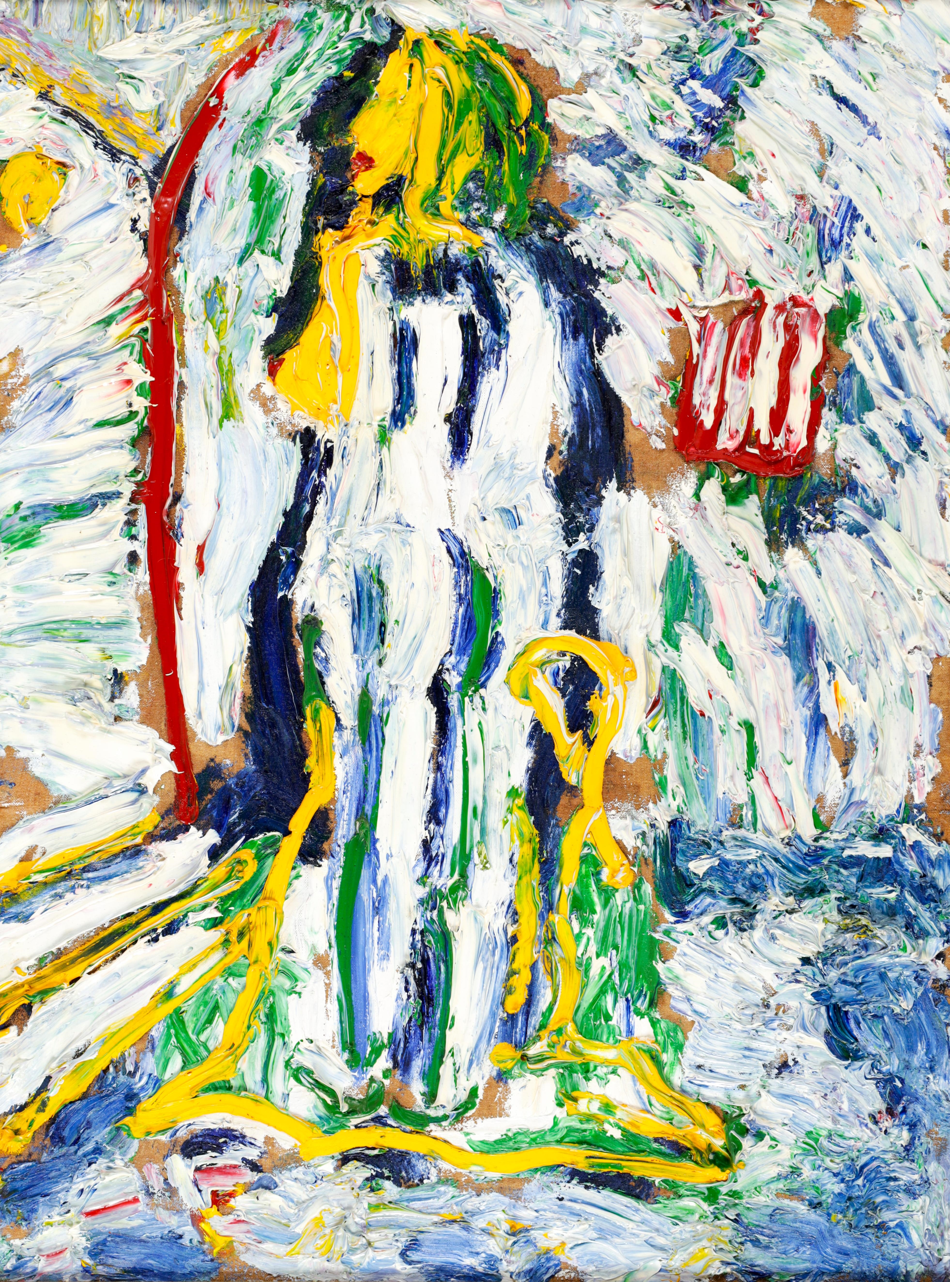 Artwork by Wolfgang Hanghofer, (Linz 1955 geb.) Der lichte Keller (Weiblicher Akt), Made of Öl auf Leinwand