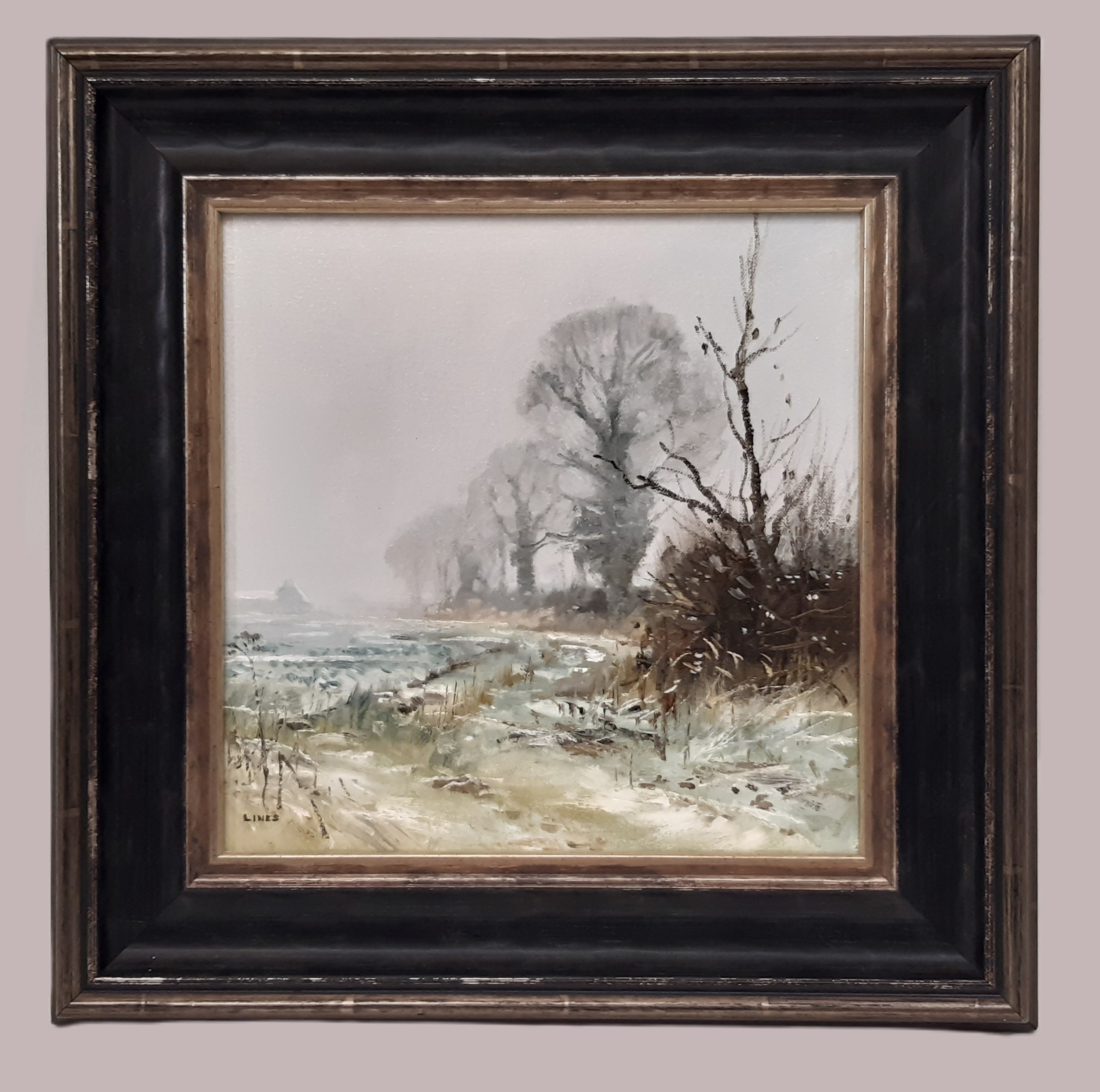 Artwork by John Lines, Icy Ruts, Made of oil on canvas