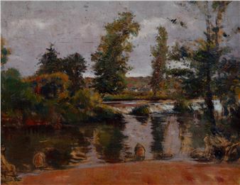 Figures on the Riverbank - Joseph van Loix