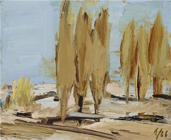 Paysage aux peupliers by Fermin Aguayo, 1966