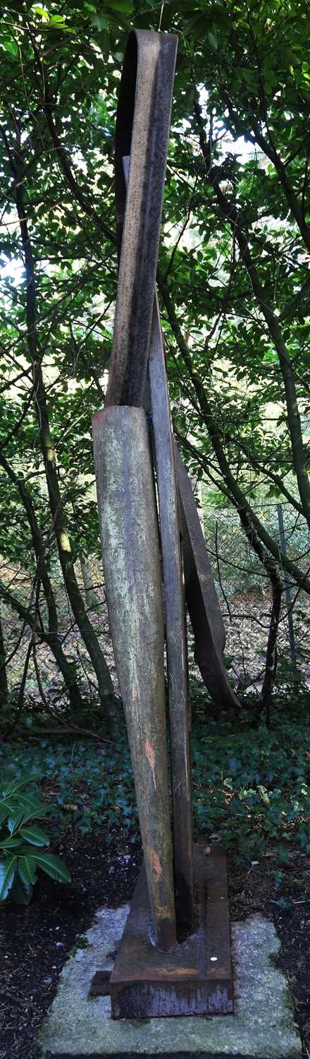 Artwork by Jim Unsworth, Fingers Crossed, Made of welded steel