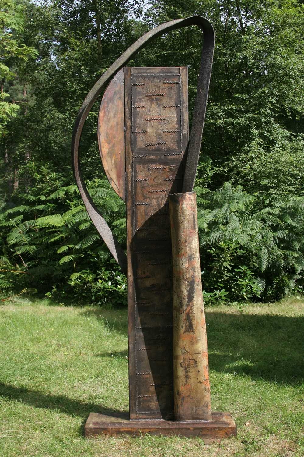 Artwork by Jim Unsworth, Fingers Crossed, Made of welded steel