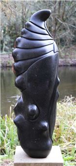 Chrysalis
black Kilkenny  on an Ancaster stone base - Glenn Morris