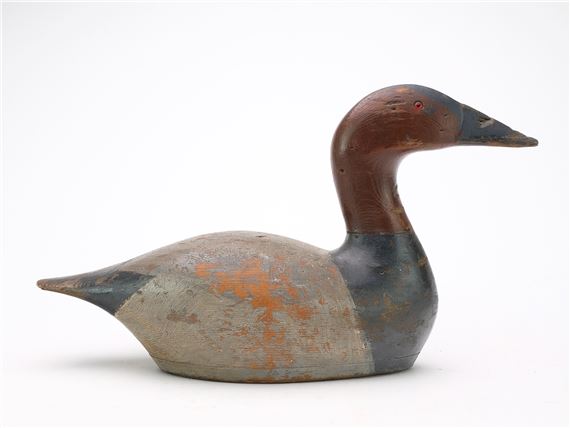 Hollow carved high-head canvasback by August Moak