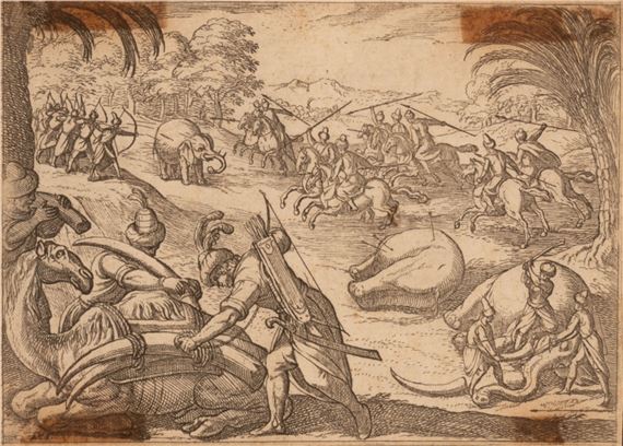 Caccia all'elefante by Antonio Tempesta