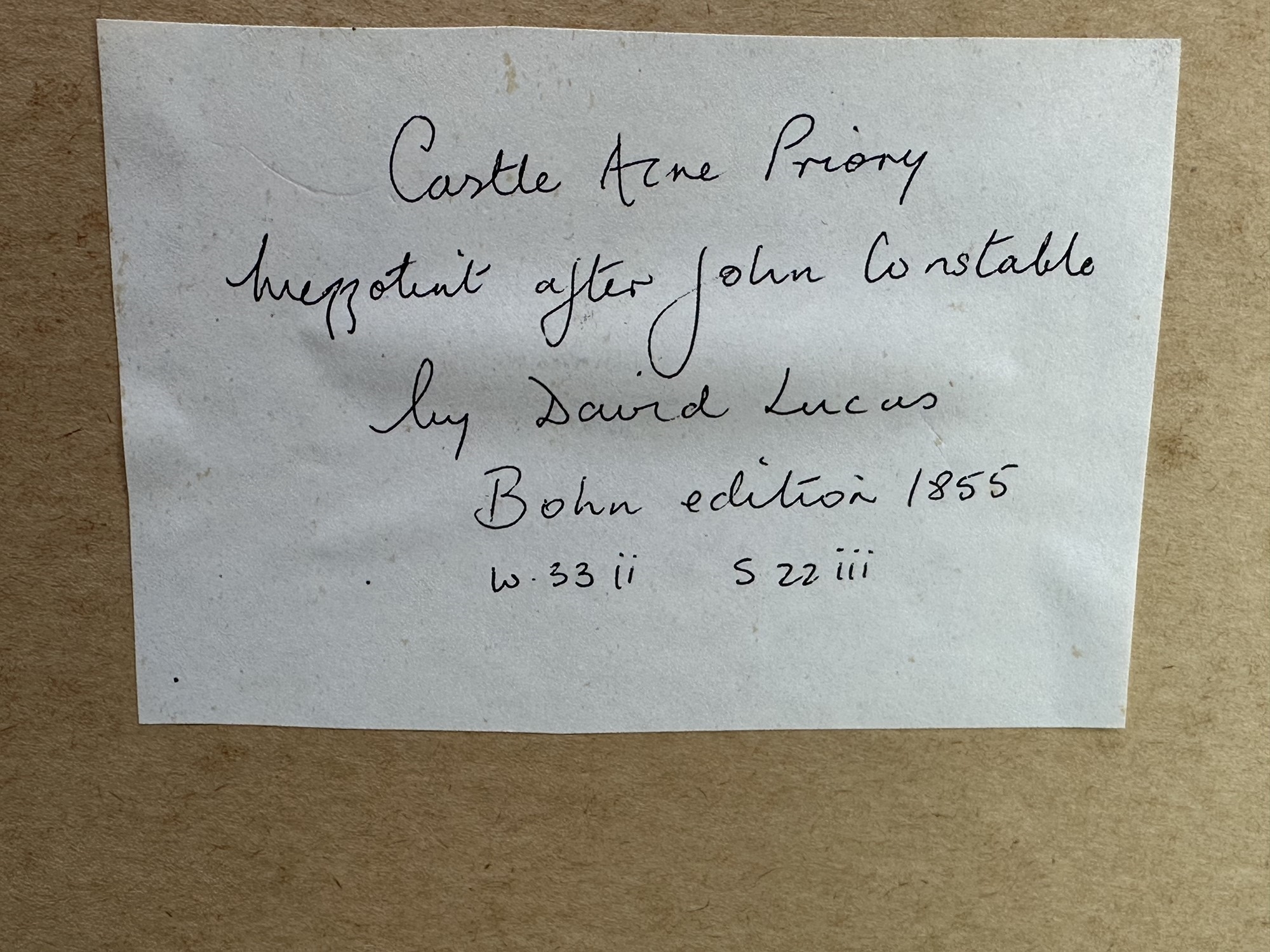 Artwork by John Constable, Mill near Colchester and Castle Acre Priory, Made of mezzotints