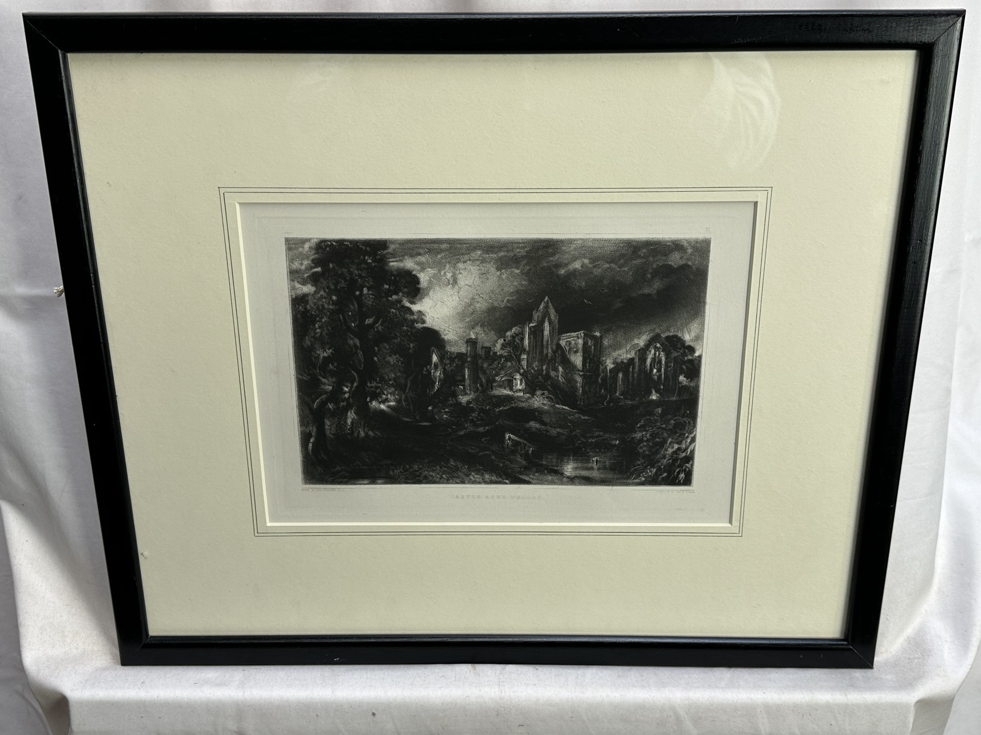 Artwork by John Constable, Mill near Colchester and Castle Acre Priory, Made of mezzotints
