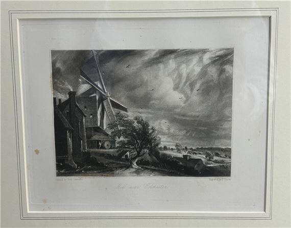Mill near Colchester and Castle Acre Priory by John Constable