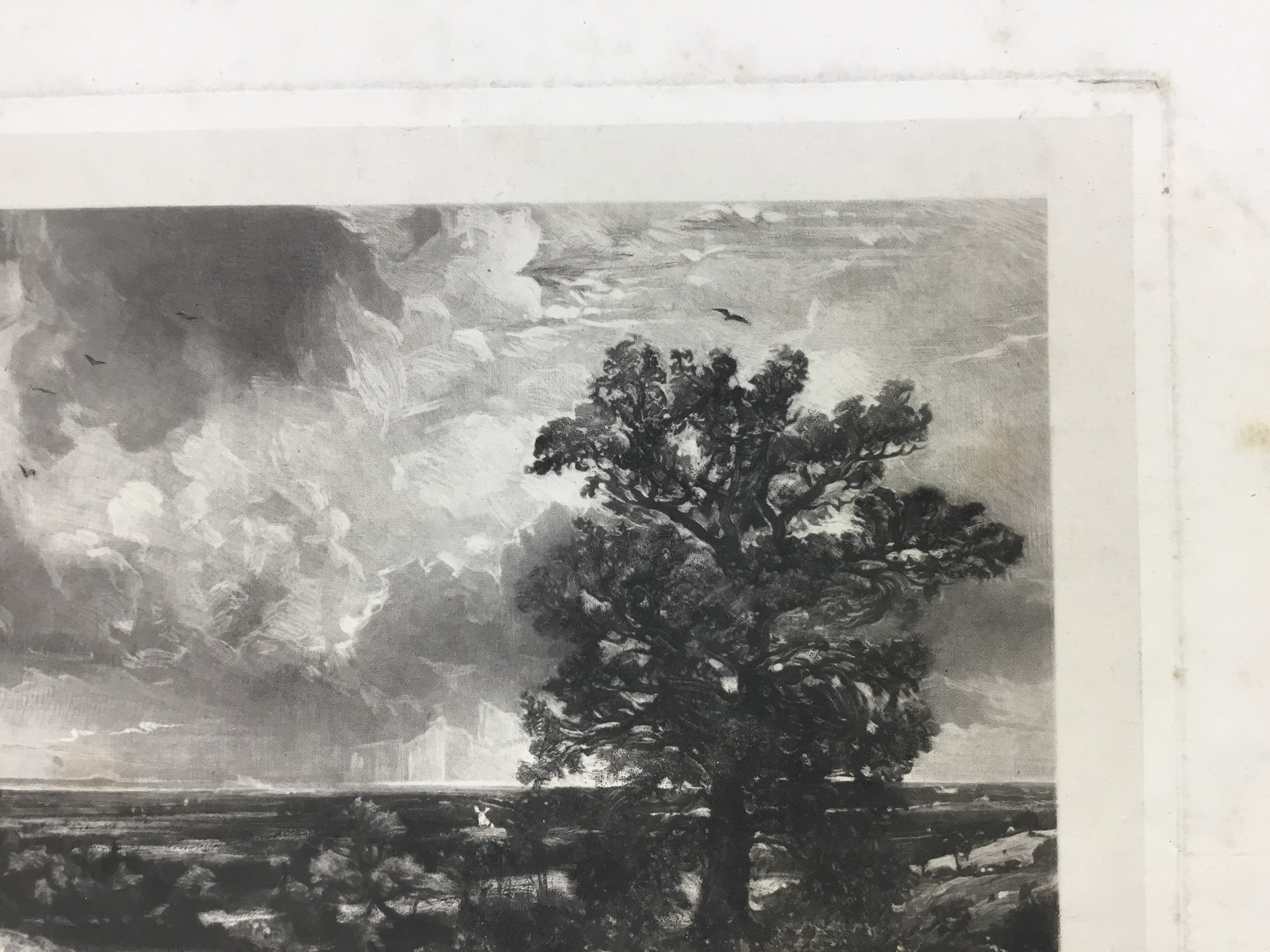 Artwork by John Constable, David Lucas, two mezzotints, "A Mill", 26cm x 35.5cm overall, and "Noon", 27cm x 37cm overall, both published by Mr Constable, Charlotte Street, London 1830, both unframed, Made of mezzotints