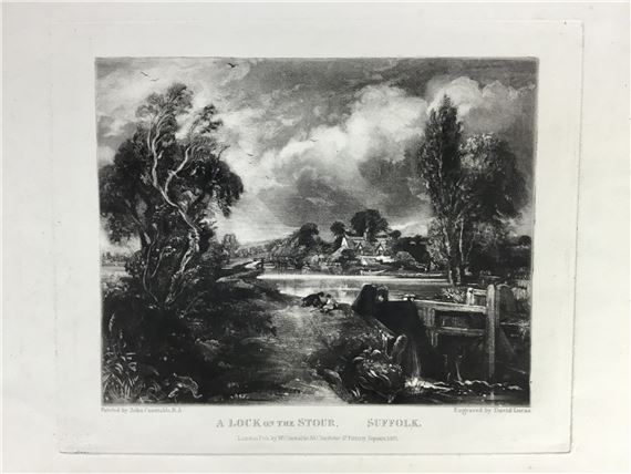 A Lock on the Stour by John Constable, David Lucas, 1831