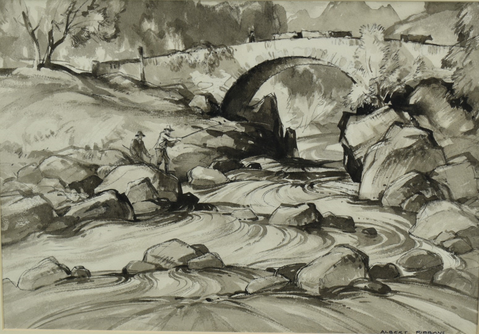 Albert Charles Ribbans | Fishing scene | MutualArt