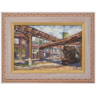 Paesaggio industriale - Lev Nikolaevich Kuzminkov