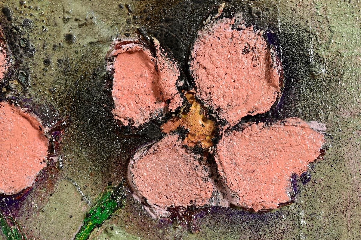 Colin Flack | Pink Flowers in a Vase | MutualArt