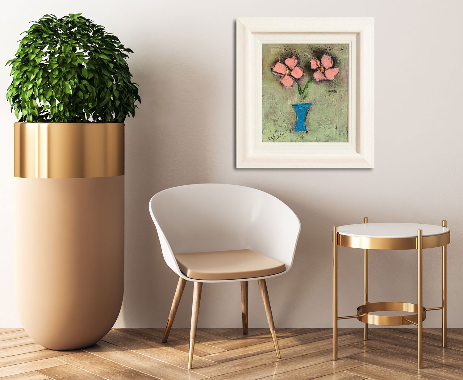 Colin Flack | Pink Flowers in a Vase | MutualArt