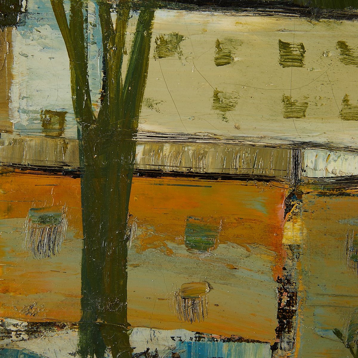 Artwork by Laimdot Murniek, Laimdot Murniek "Winter" Oil Painting 1965, Made of Oil on canvas painting