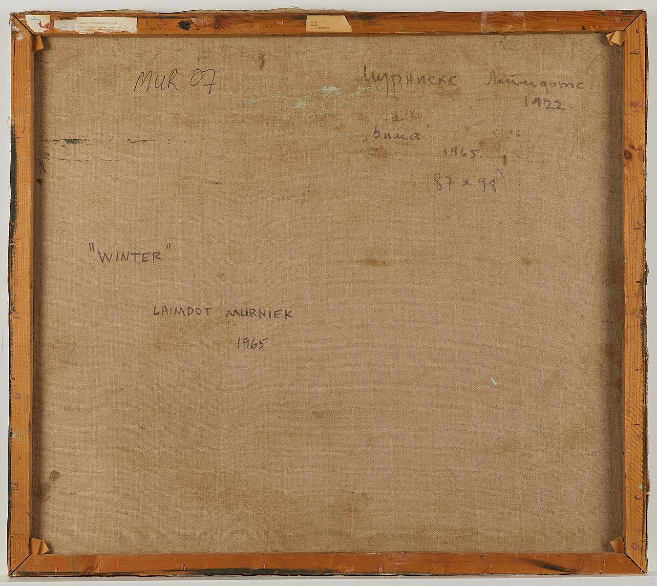 Artwork by Laimdot Murniek, Laimdot Murniek "Winter" Oil Painting 1965, Made of Oil on canvas painting