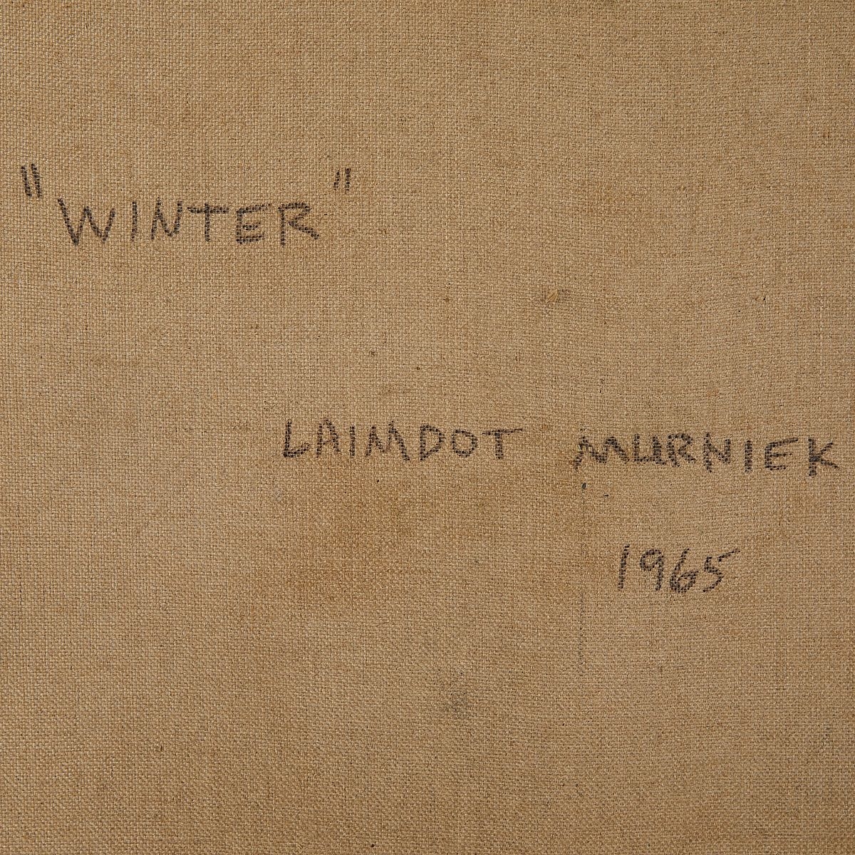 Artwork by Laimdot Murniek, Laimdot Murniek "Winter" Oil Painting 1965, Made of Oil on canvas painting