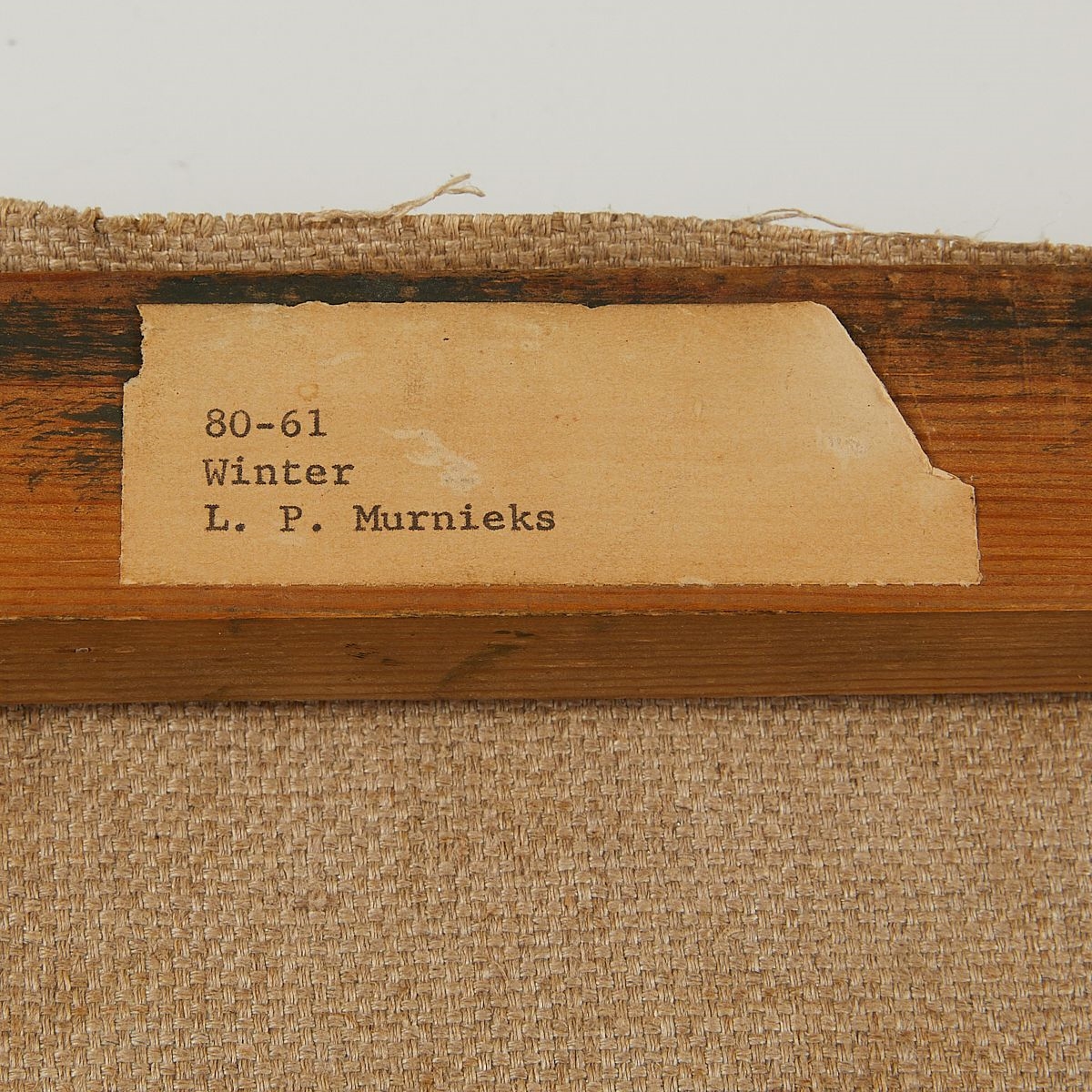 Artwork by Laimdot Murniek, Laimdot Murniek "Winter" Oil Painting 1965, Made of Oil on canvas painting