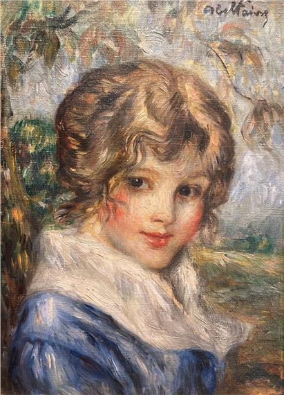Abe Faiver | Abe Faivre 1867-1945 (French) Child portrait oil on canvas ...