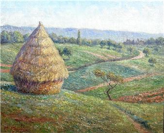 Victor Alfred Paul Vignon 1847-1909 (French) Millstone in the countryside oil on canvas - Victor Alfred Paul Vignon