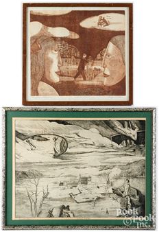 Two Philp Field artist proofs - Philp Field